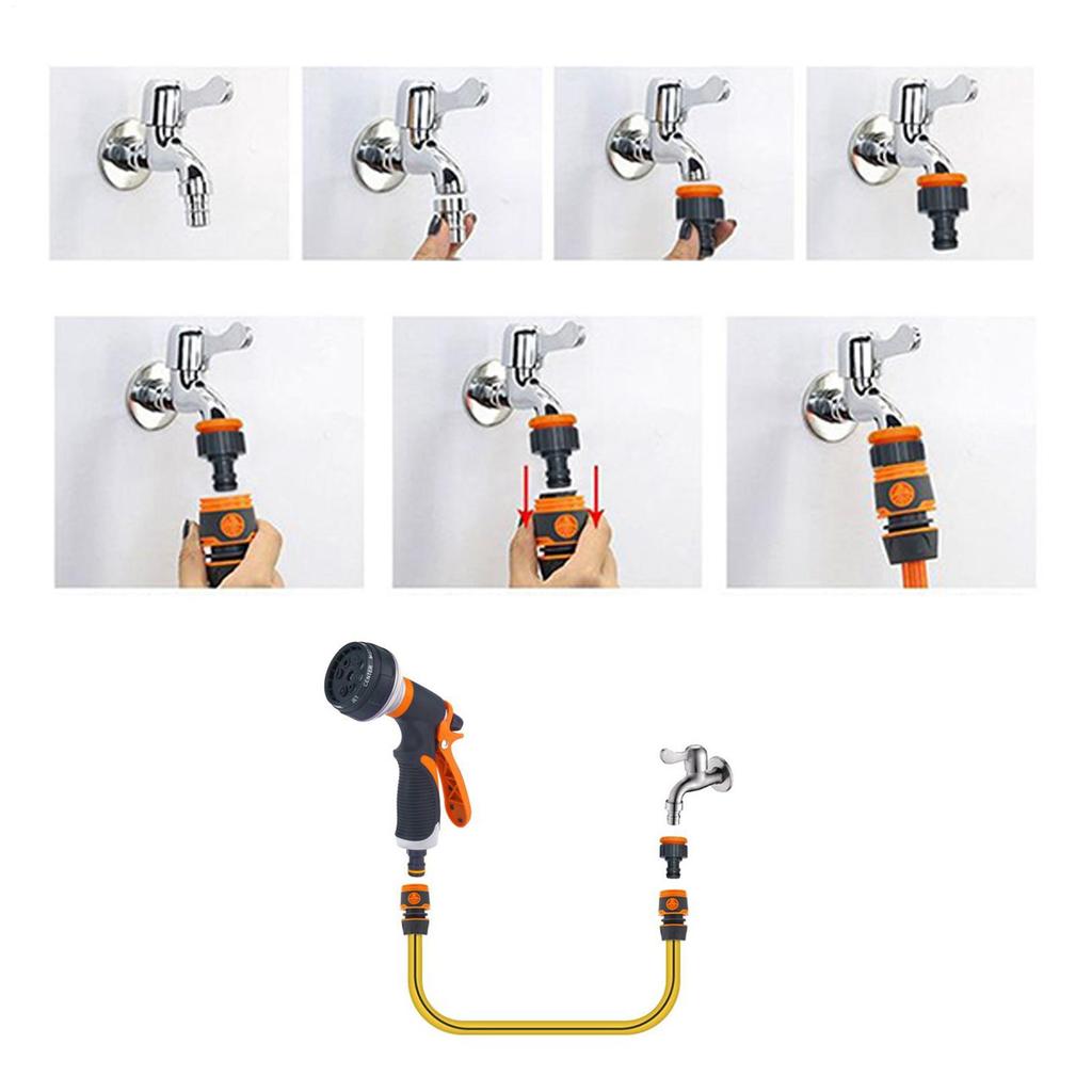 Water Hose Nozzle Spray Nozzles For Garden Hose 8 Adjustable Spray Patterns High Pressure Irrigation Attachment Head For Car