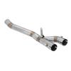 Motorcycle Exhaust Mid Pipe Stainless Steel Catalyst Middle Link Pipe for MT‑10 SP FZ‑10 2022 to 2023