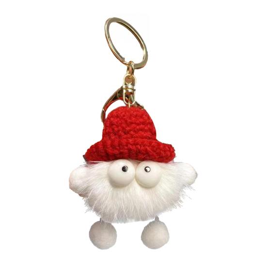 Keychain Imitation Mink Hair Cartoon Doll Charm Key Ring Fade-Resistant Compact Lightweight Backpacks Car Key Holder