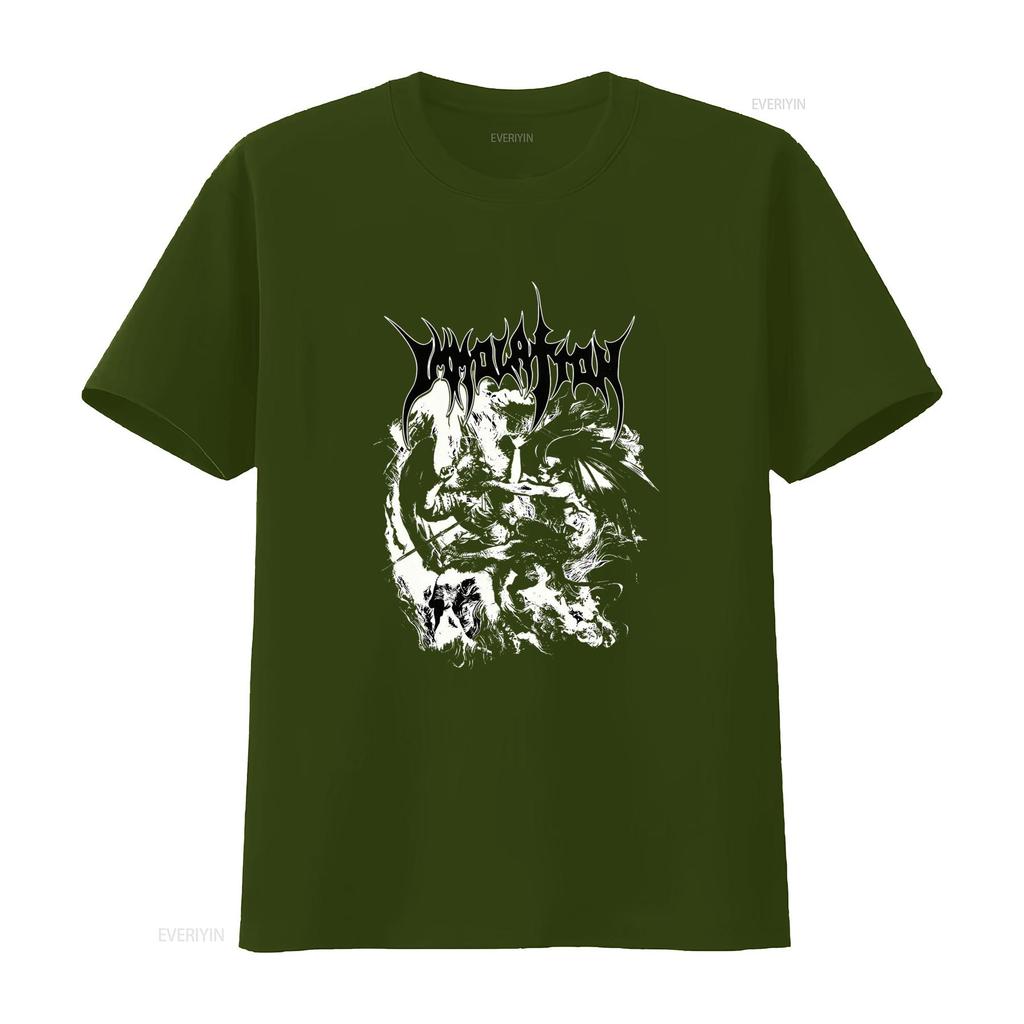 Gothic Black Metal Skull Print Cool Casual Streetwear T Shirt vintage graphic Versatile Comfortable streetwear Soft