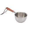 Mini Butter Warmer Pan Stainless Steel Quick Oil Warmer Pot Deepen Bottom Small Milk Pot L 200x57x53mm 7.9x2.2x2.1in