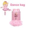 Girls Gifts Cute Upper Handle Ballerina Decor Ballet Backpack Zipper Closure Adjustable Strap Wear Resistant Dance Bag Bow Tie