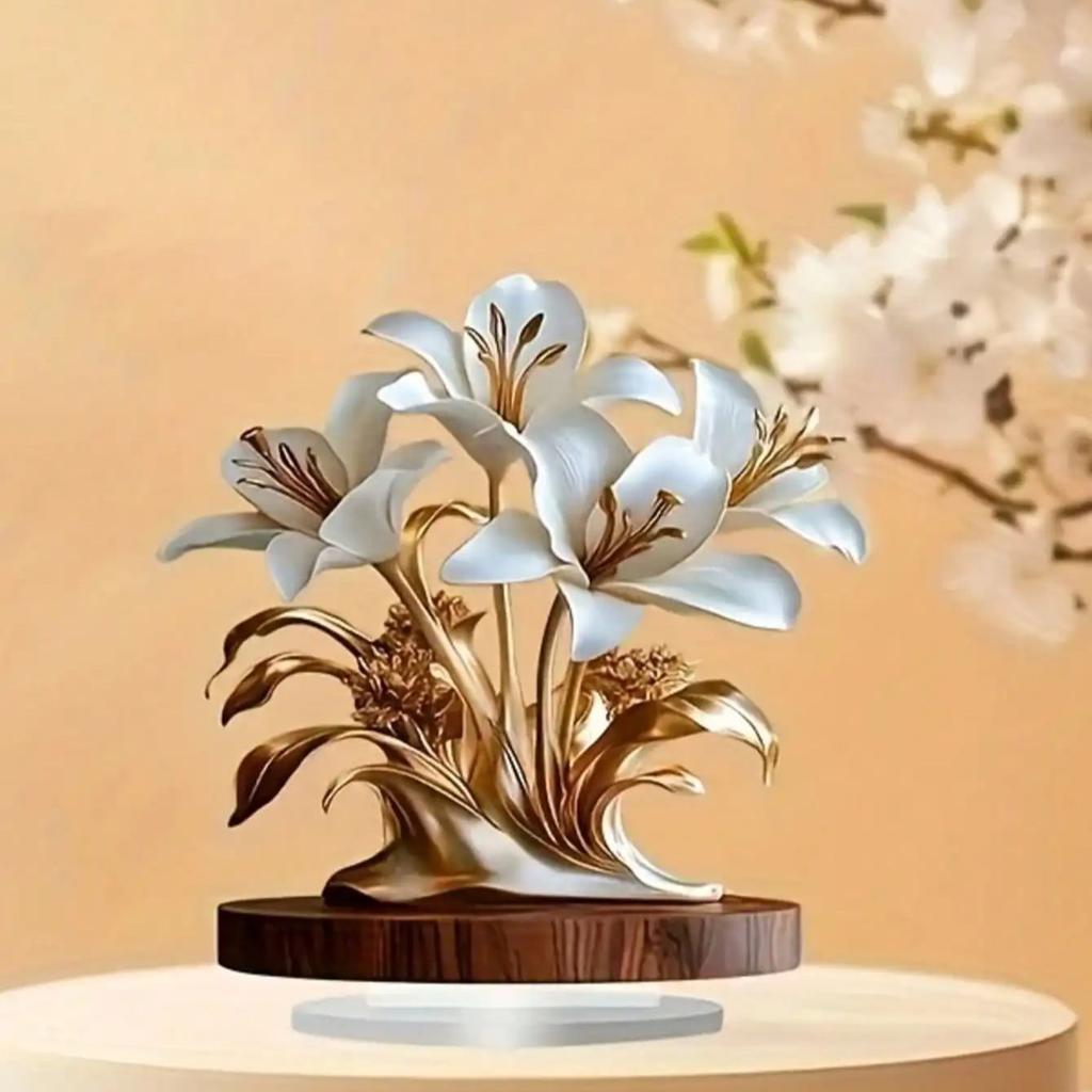 1 шт. Настольное цветочное украшение - Настольная табличка, Подходит для украшения гостиной, спальни, кабинета и офиса
