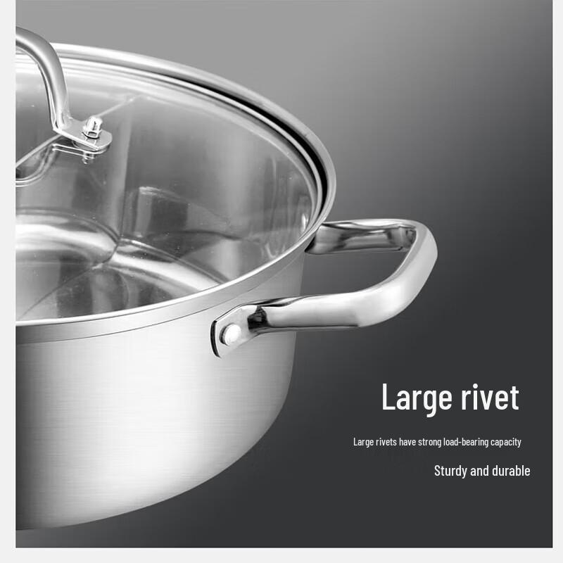 FATTBAO Thickened 304 Stainless Steel Hotpot with Composite Bottom