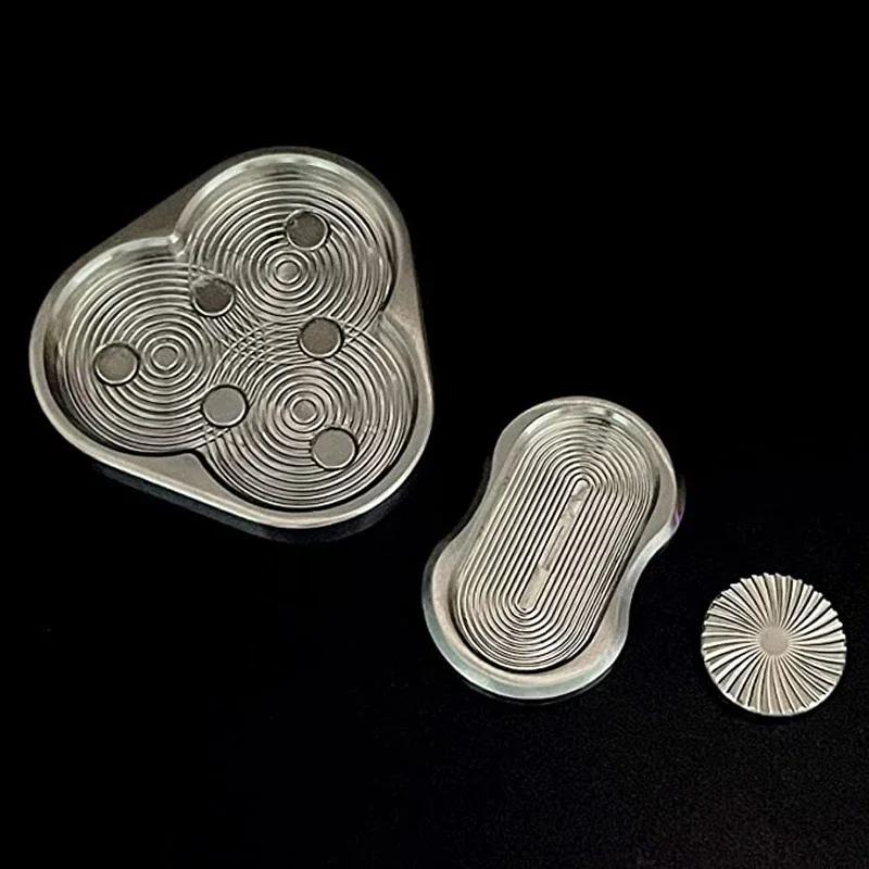 Triangle Magnetic Fidget Slider For Adults Edc Metal Finger Push Card Anti Stress Spinner Toy Autism Anxiety Relief Sensory Toys