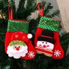 Yousheng Mini Christmas Stockings 6 Inch Small Christmas Stockings with Glitter Sequin Cuff 3D Snowman Bear Santa Claus Reindeer Hanging Socks