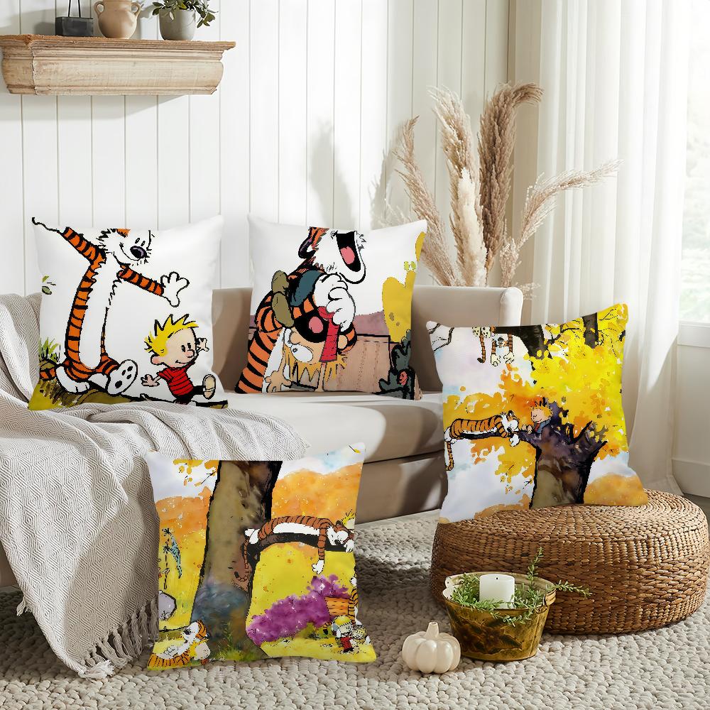 Fairy Tale Books C-Calvin And H-Hobbes Pillow Case Suitable For Bedrooms Living Rooms Cars Home Decoration