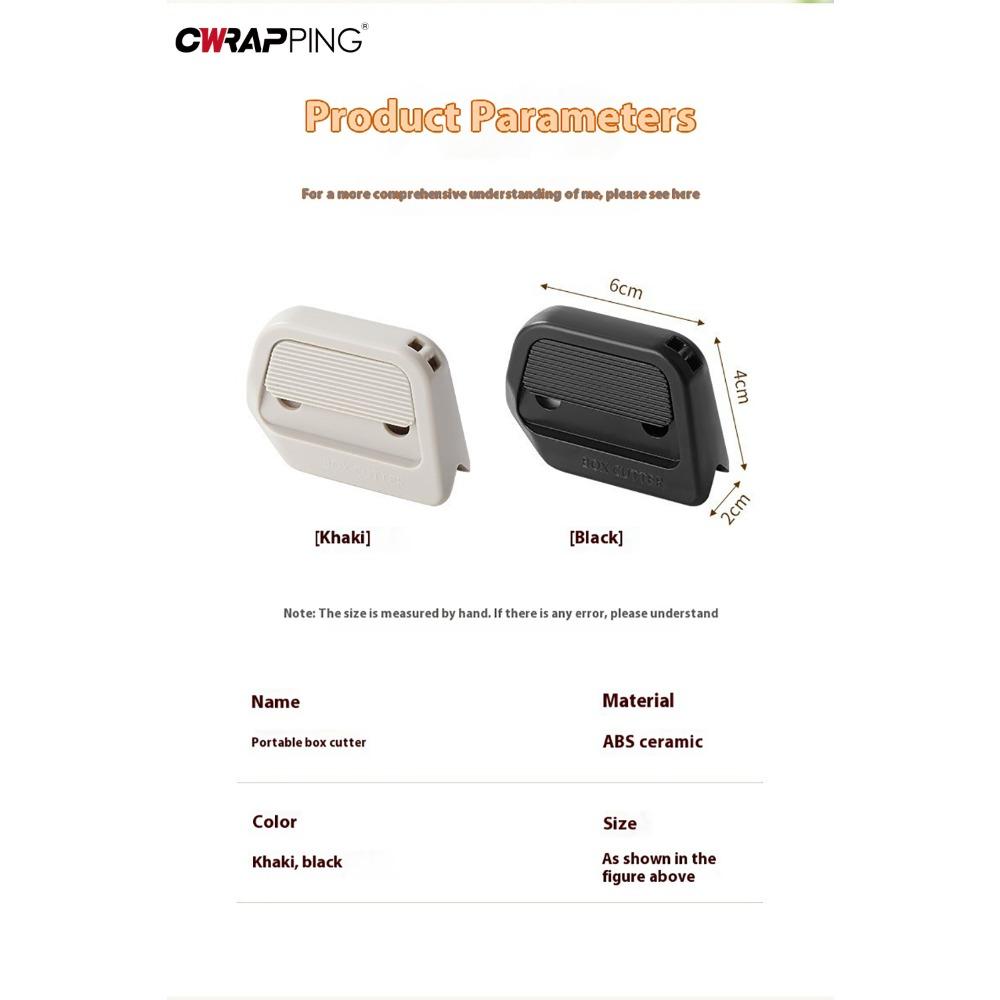 Magnetic Ceramic Cutter Retractable Cardboard Cutter Right Angle Groove Portable Safety Package Box for Home Offices Daily Use