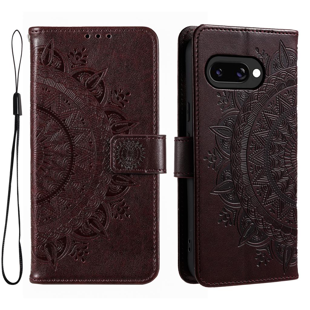 Для Google Pixel 9a чехол с принтом Тотем PU кожаный кошелек подставка для телефона чехол