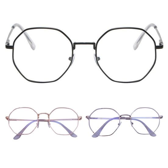 Очки с блокировкой синего света, унисекс, восьмиугольная оправа, прозрачный вид, прочный шарнир, защита глаз, прозрачные очки с синим светом, очки, очки