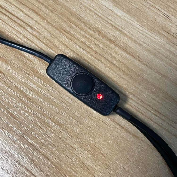 3A Charging Cord USB 5Pin to Type C Extension Cable 1 to 2 Built In Switching Button for Phones and Small Gadgets