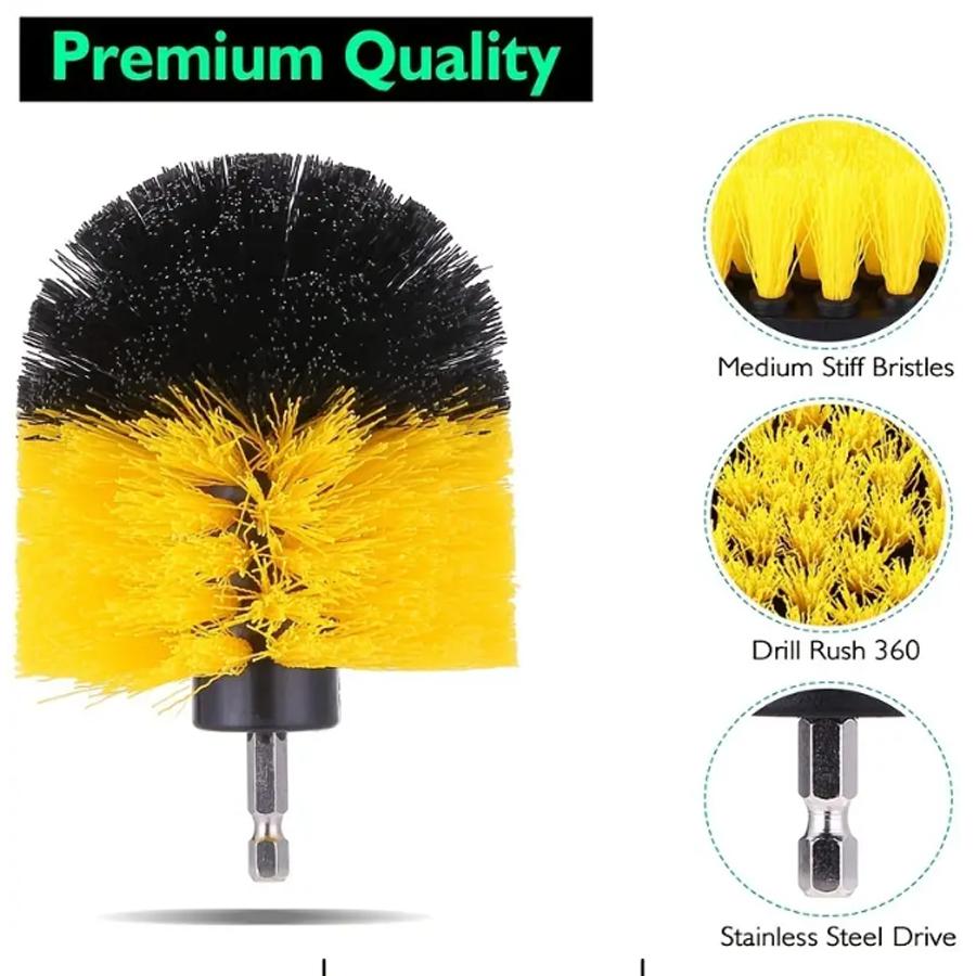 Комплект щеток для электрической дрели, набор насадок для щеток для мытья полов, шин, туалетов, щеток для мытья полов, шин, щеток для мытья полов ...