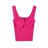 Za2025 Summer New Women clothes Versatile Slim fit Slimming Sexy Backless Square Collar Three-Dimensional Texture Knit vest