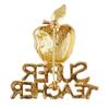 Yousheng Apple Super Teacher брошь со стразами, инкрустированная булавкой, рождественский подарок на день учителя