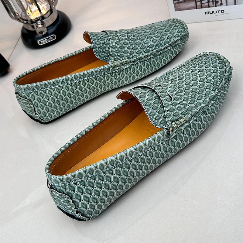 Fashion New Pu Leather Loafers Mens Driving Shoes Slip On Shoes Men High Quality Comfortable Big Size Man Classic Casual Loafers Mens
