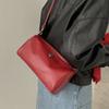 Винтажная красная сумка через плечо, летняя новая женская мода, большая вместимость, цилиндрические сумки через плечо, универсальная сумка-мессенджер Ins