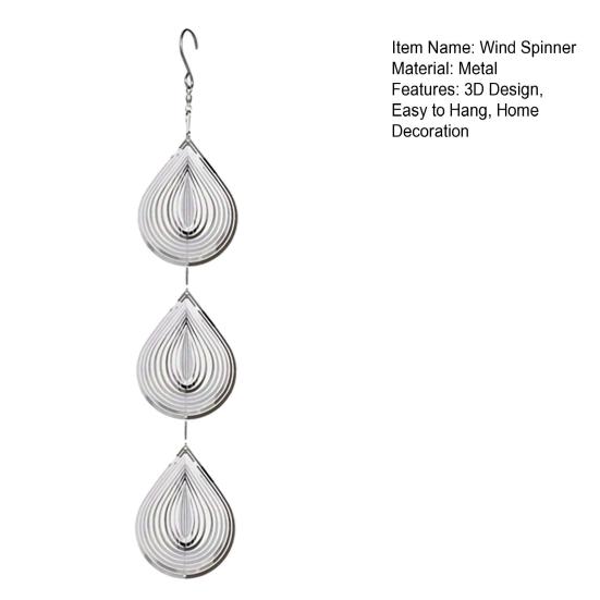 3D Ветряной спиннер Капля воды Декорация для отпугивания птиц Подвесной для улицы Сада Двора Фермы
