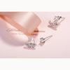 Back Hanging Zirconia 1 Pairs Shiny Zircon Stud Earrings for Women Vintage Wedding Jewelry Classy and Elegant Trendy Girl Gift