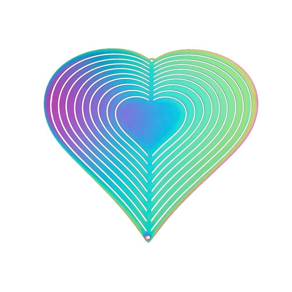 Gradient Color Wind Spinner Catcher 3D Dynamic Rotating Wind Chimes Funny Wind Chime Pendant Party