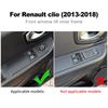 Real Soft Carbon Fiber Sticker LHD RHD For Renault Clio 3 2013 2014 2015 2016 2017 2018 Car Front Window Lift Frame Interior