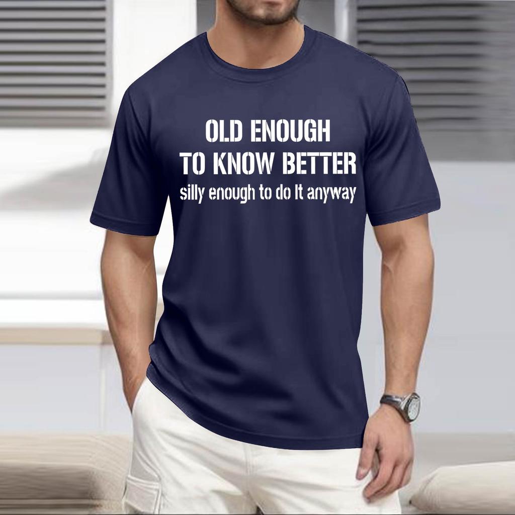 Летняя мужская популярная футболка с круглым вырезом и коротким рукавом с принтом