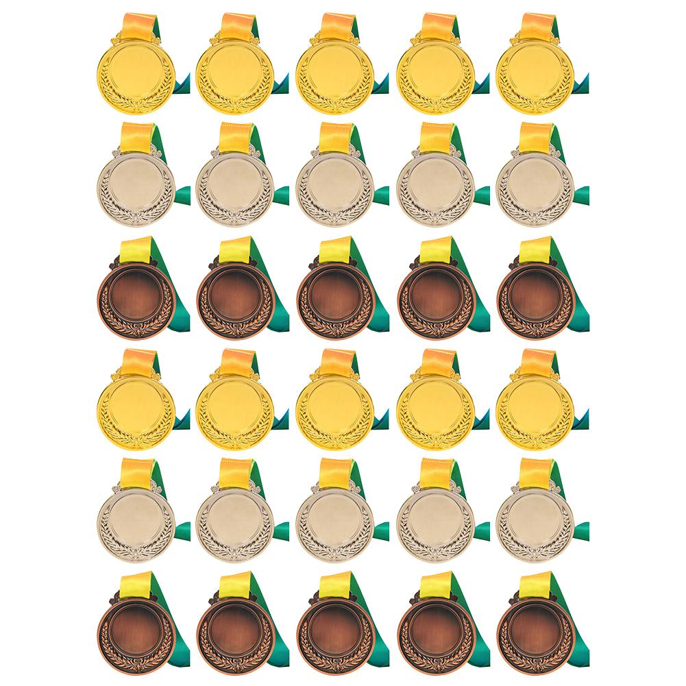 30 Pieces 2 Inches Winner Medal Gold Silver Bronze Prizes Winner Medals Gold Prize for Sports Competitions Party