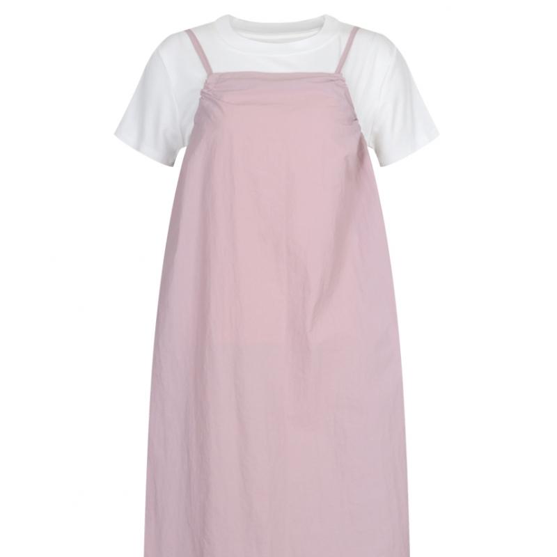 Shop Women Daily STrap Sleeveless Long Dress Basic T shirT seT Sha wseT 21270