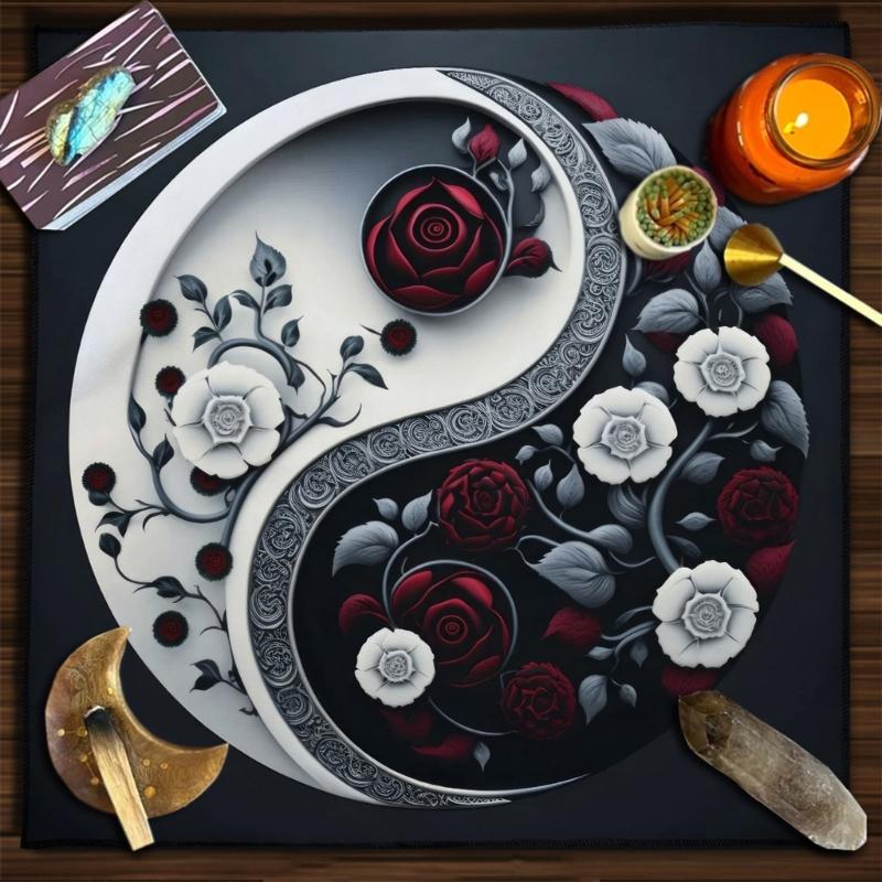 Скатерть для гаданий Цветок Тайцзи Астрология Таро Скатерть для алтарей