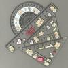 Cute Cat Acrylic Ruler Set - 4-Piece Cartoon Stationery for Students