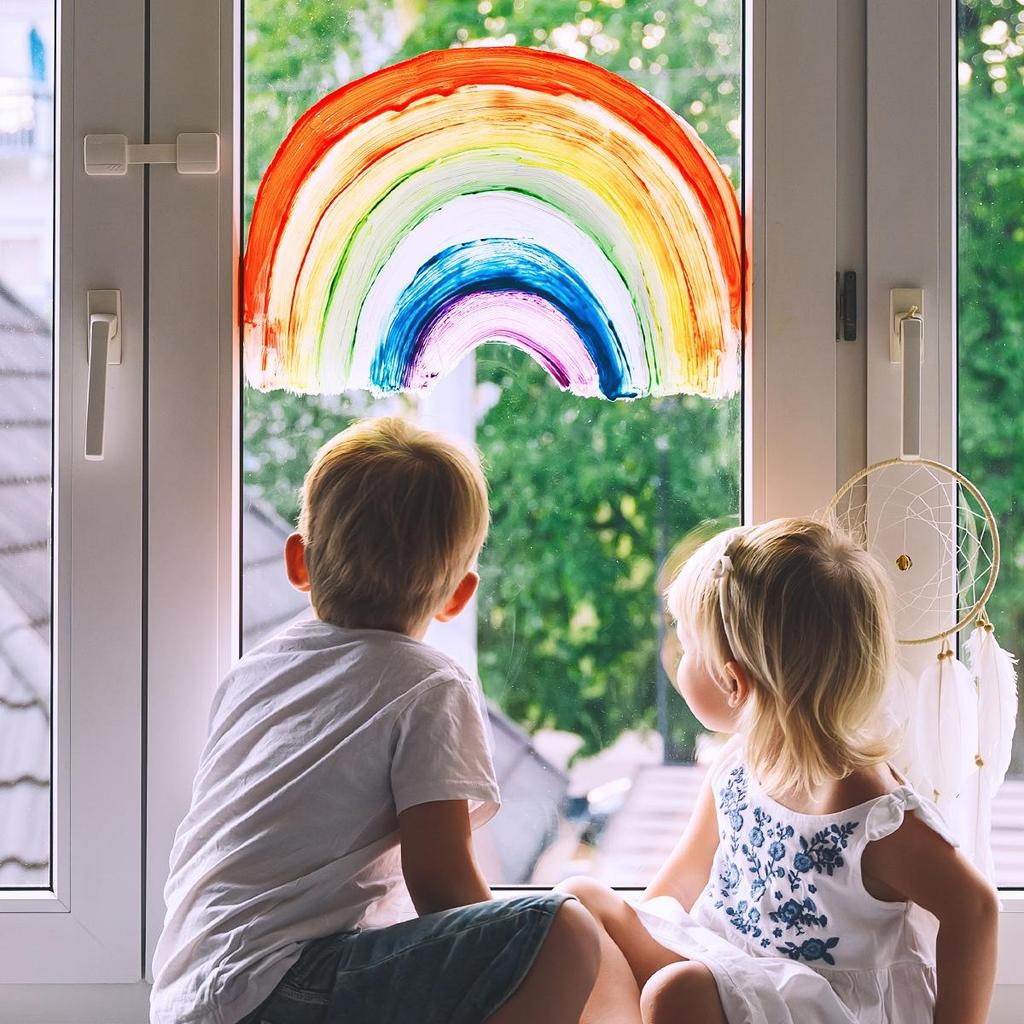 Декоративные наклейки на стену Креативные наклейки на стену Двусторонние визуальные радужные электростатические наклейки на оконное стекло Домашний ландшафт