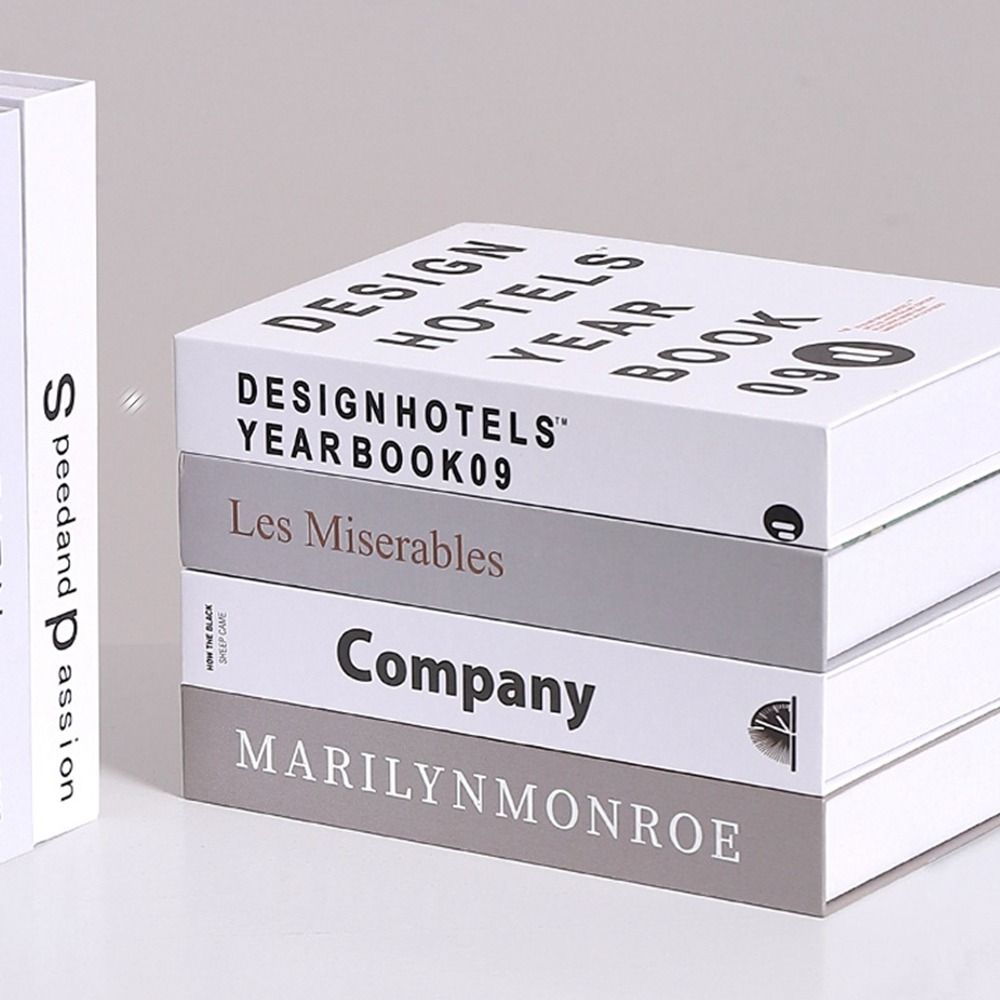 Foldable Simulation Book English Desktop Book Ornaments Decoration Book Fake Book Desktop