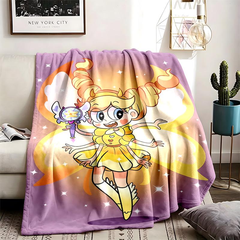 Star vs the Forces of Evil Theme Blanket Suitable For The Sofa Camping And Travel Made Of Soft Flannel Material An Ideal Gift For Occasions Such As Bi