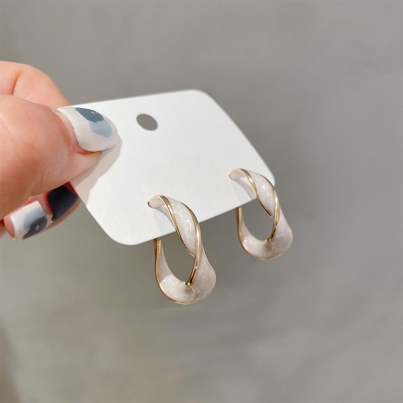 Серьги Love с геометрическим рисунком, простые серьги с цветами, модные серьги с темпераментом, элитные серьги, подарки