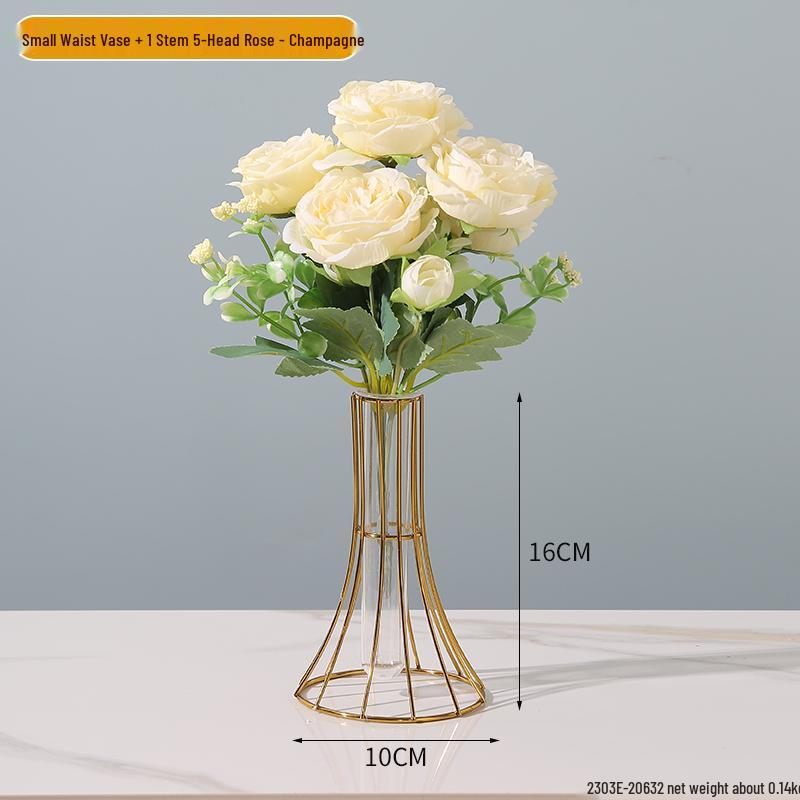 Минималистичная прозрачная стеклянная ваза для создания креативных цветочных композиций в гостиной или столовой.