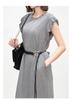 Knitted elegant mid length dress