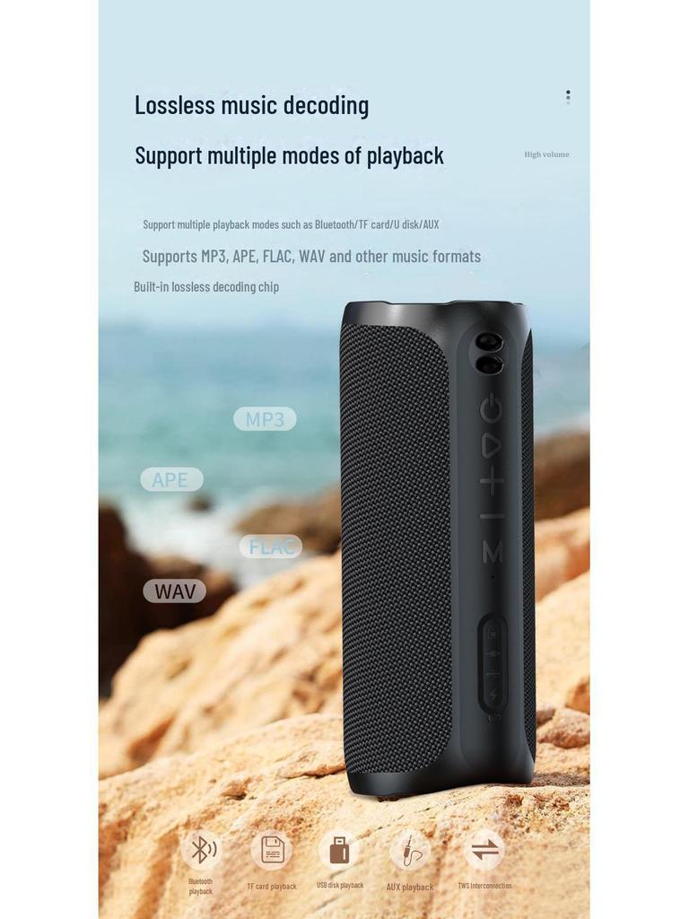 Wireless Bluetooth Mini Speaker with Colorful Lights & Heavy Bass for Home, Outdoor, Office, Card Slot Feature