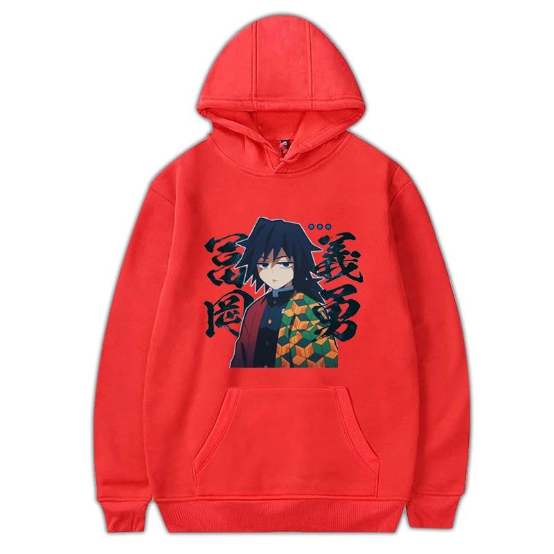 Japan Anime Autumn Tomioka Giyuu Graphic Print Hooded Plus Size Hoodie Men Women Sweatshirts Long Sleeve Unisex Streetwear