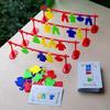 Rainbow Hanging Clothes Sorting Storage Box Educational Gift Toddler Toy Including Drying