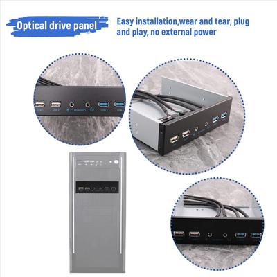 Корпус для настольного ПК 5,25 дюйма, внутренний передний USB-хаб, 2 порта USB 3.0 и 2 порта USB 2.0, с портом HD Audio, 20-контактный разъем
