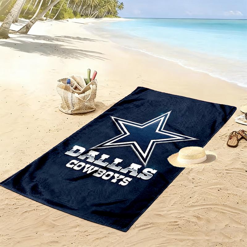 Пляжное полотенце с принтом Dallas Cowboys, Большое мягкое быстросохнущее полотенце для пляжа, кемпинга, плавания