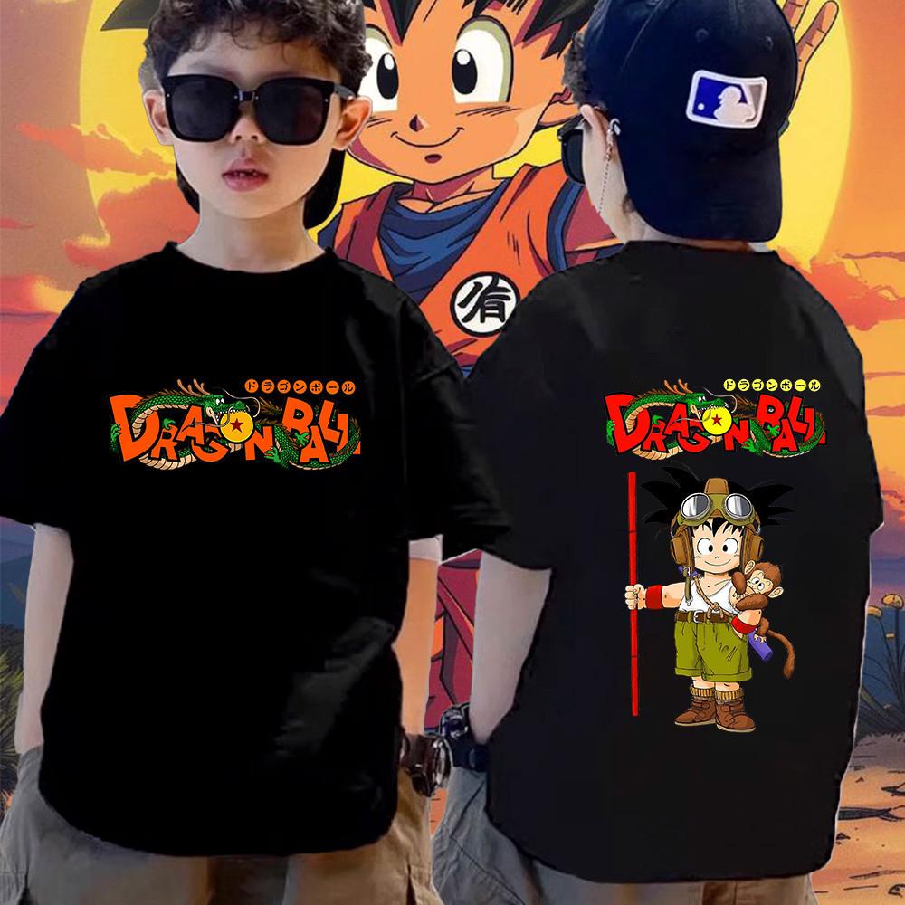 Детская футболка Dragon Ball Z Милый Аниме Мальчик 1-11 лет Супер Сайян Мультяшная Футболка