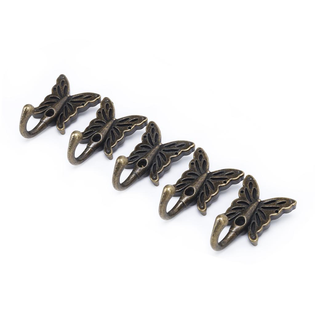 5 шт. крючков для одежды винтажная кованая вешалка из цинкового сплава для сумок, декора, полотенец, шарфов