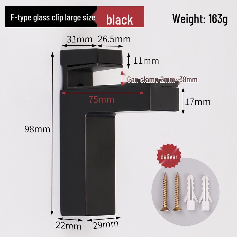 Регулируемый кронштейн-зажим для стеклянной полки