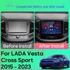 QLED 8 Core 5G WIFI NO 2 din Android 14 автомобильный радиоприемник мультимедиа видеоплеер для LADA Vesta Cross Sport 2015-2018 Carplay GPS DVD