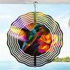 3D Hummingbird Wind Spinner Kinetic Metal Garden Decor Vibrant Floral Design Outdoor Indoor Wind Chime for Patio Yard Unique Gift Idea