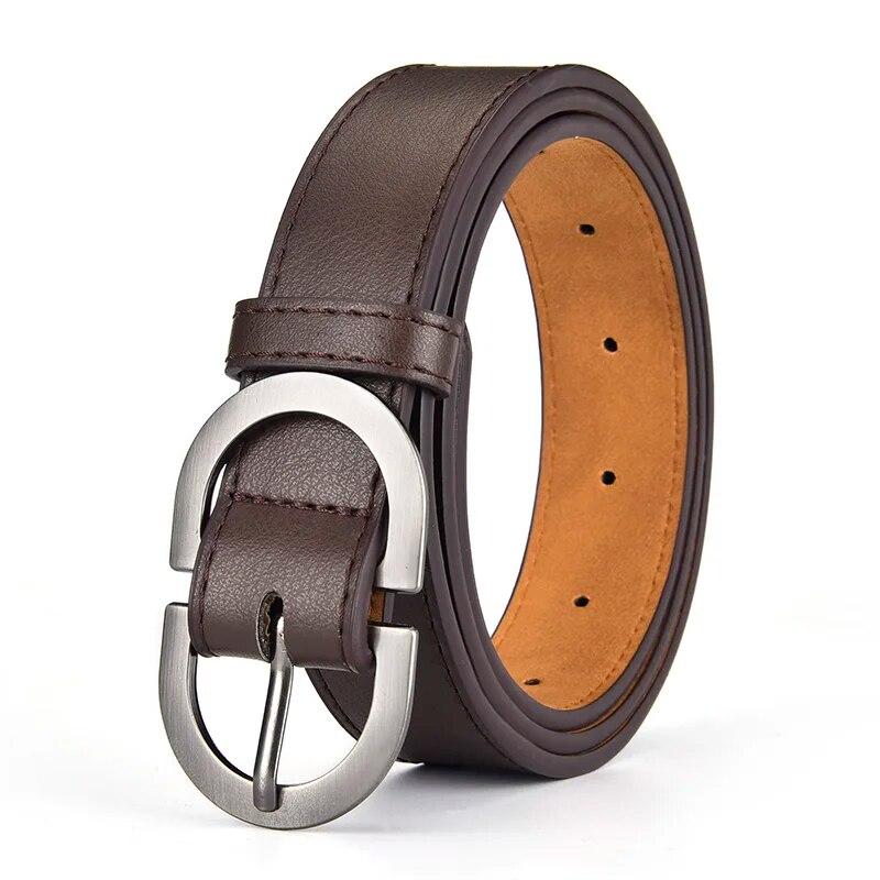 Женский ремень Минималистичный модный ремень Высококачественный аутентичный повседневный универсальный ремень с пуговицами в сочетании с юбкой, джинсами, женским ремнем, новый