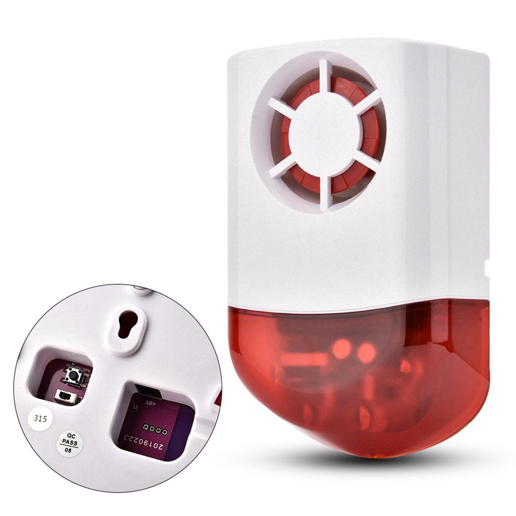 Интеллектуальная беспроводная акустическая оптическая сирена охранной сигнализации 433 МГц