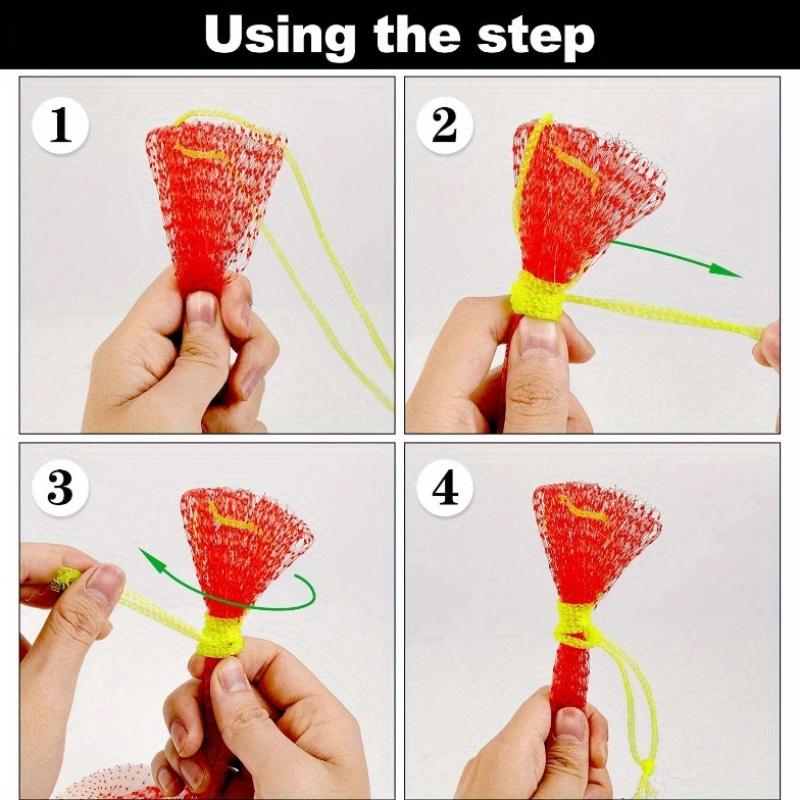 100 штук прочной пластиковой садовой сетки, подходящей для арбуза, дыни, вертикальной посадки и гамака с ремнями.