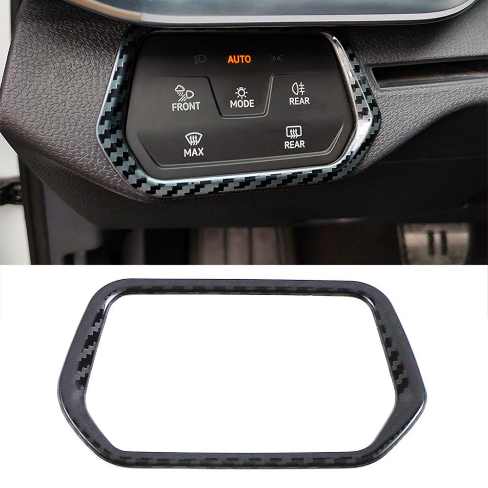 Для Volkswagen VW ID.4 ID4 2022 2023 внутренняя часть автомобиля ремонт центральной консоли отделка из углеродного волокна нержавеющая сталь