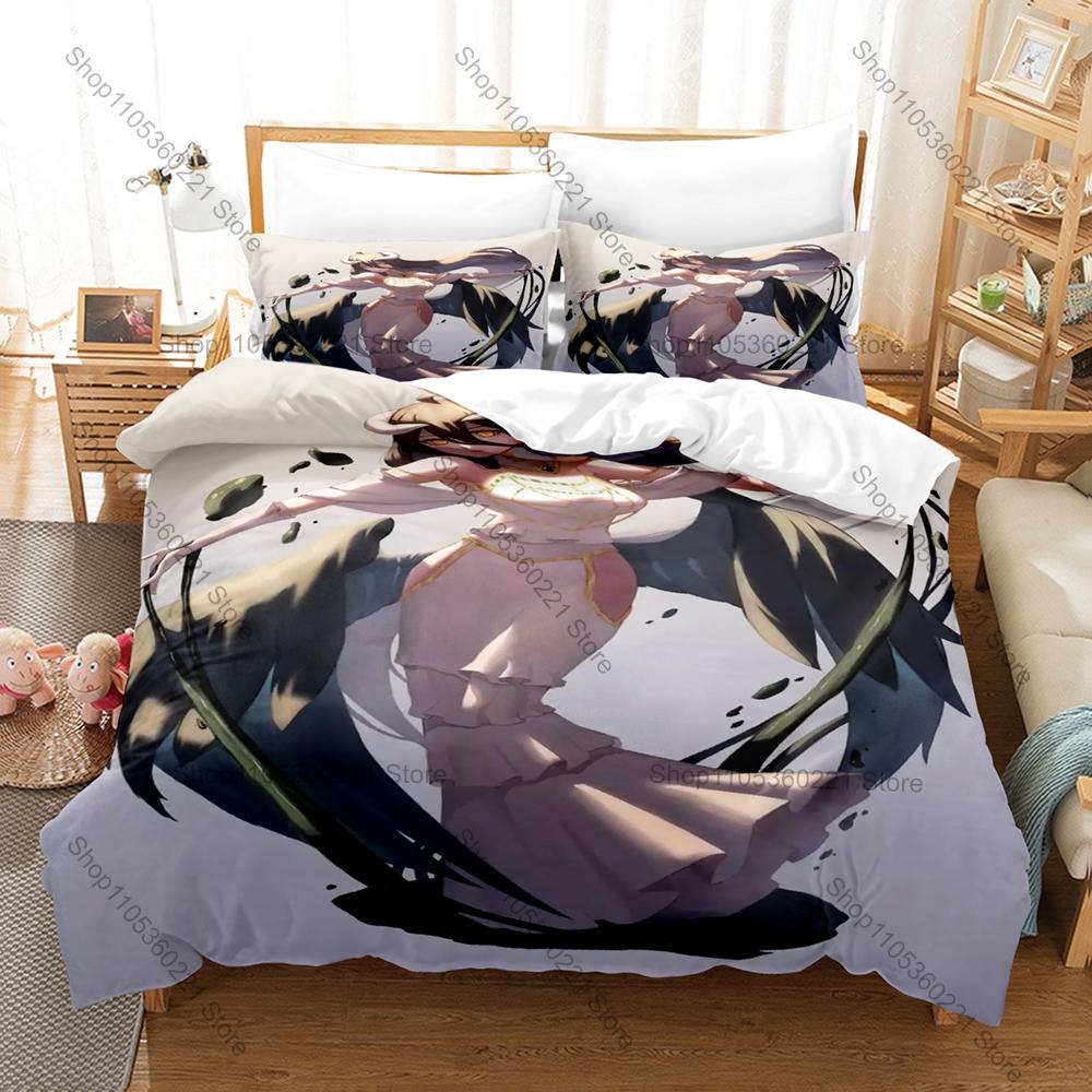 Personality Overlord Anime Theme New Duvet Cover Set Soft Microfiber Bedding With Pillowcases For Single Twin Full Bed Anime Ske
